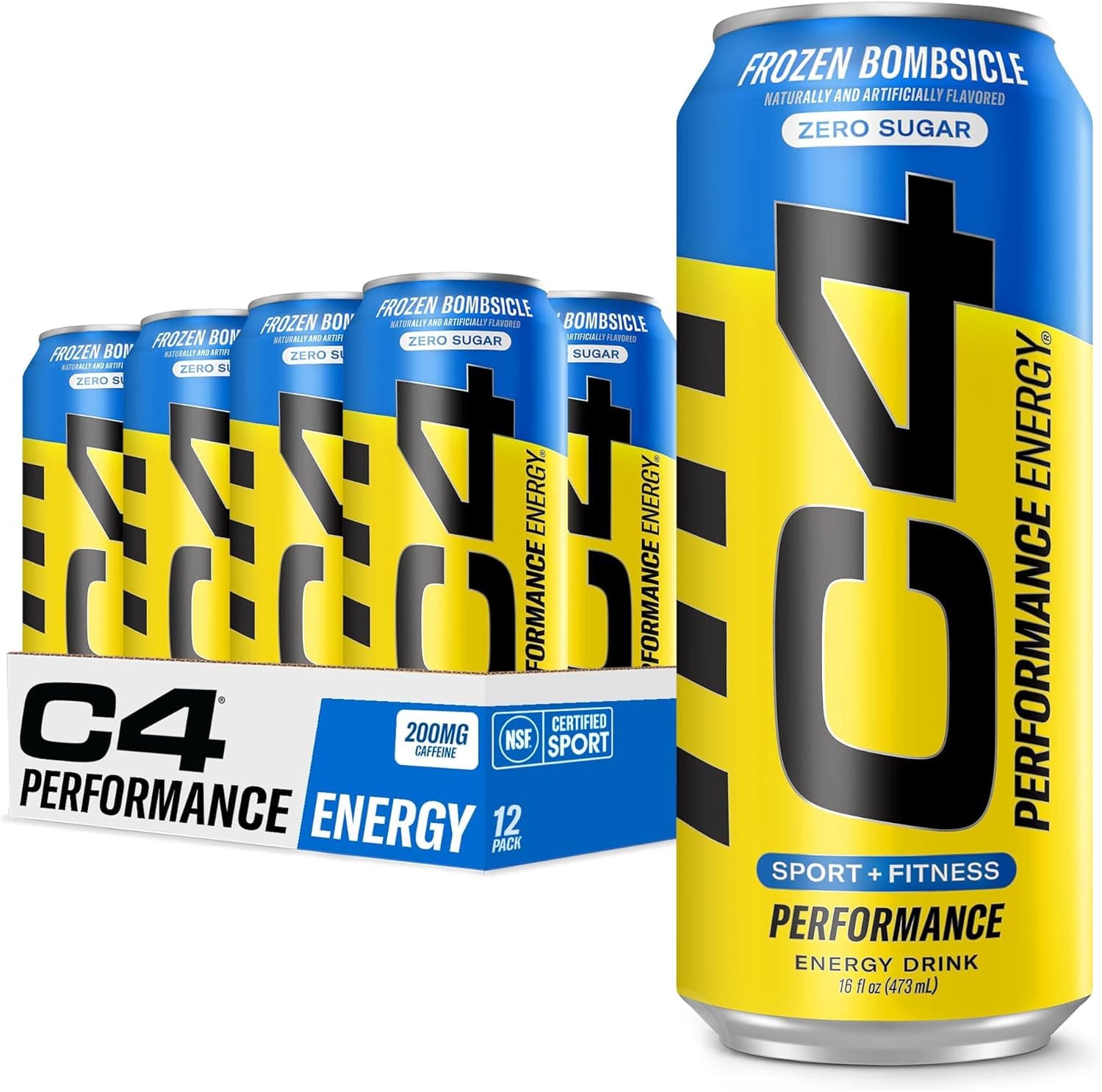 SamRock Supplements 16 Fl Oz (Pack of 12) / Frozen Bombsicle Cellucor C4 Performance Energy Drink | Zero Sugar Carbonated Preworkout Energy | 200mg Caffeine with Beta Alanine | 16 Fl Oz (12 Pack)