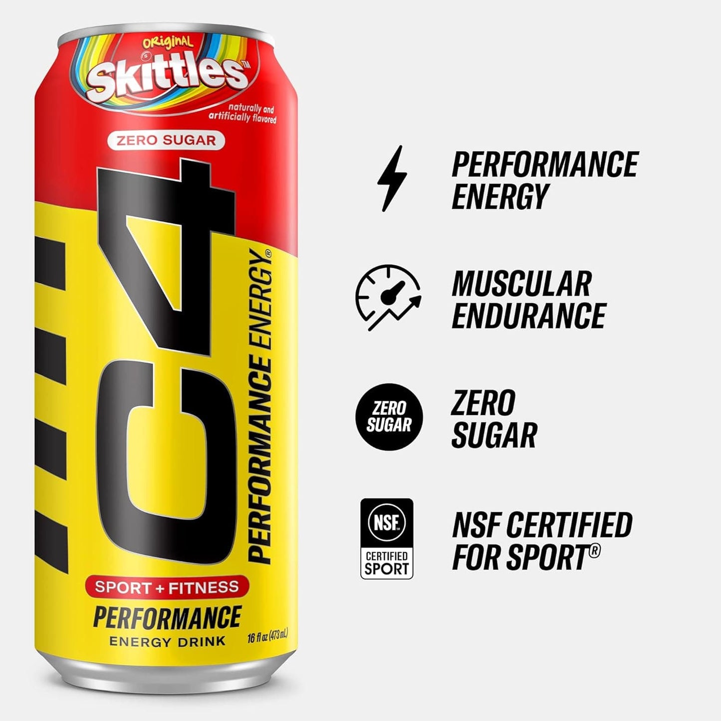 SamRock Supplements Cellucor C4 Performance Energy Drink | Zero Sugar Carbonated Preworkout Energy | 200mg Caffeine with Beta Alanine | 16 Fl Oz (12 Pack)