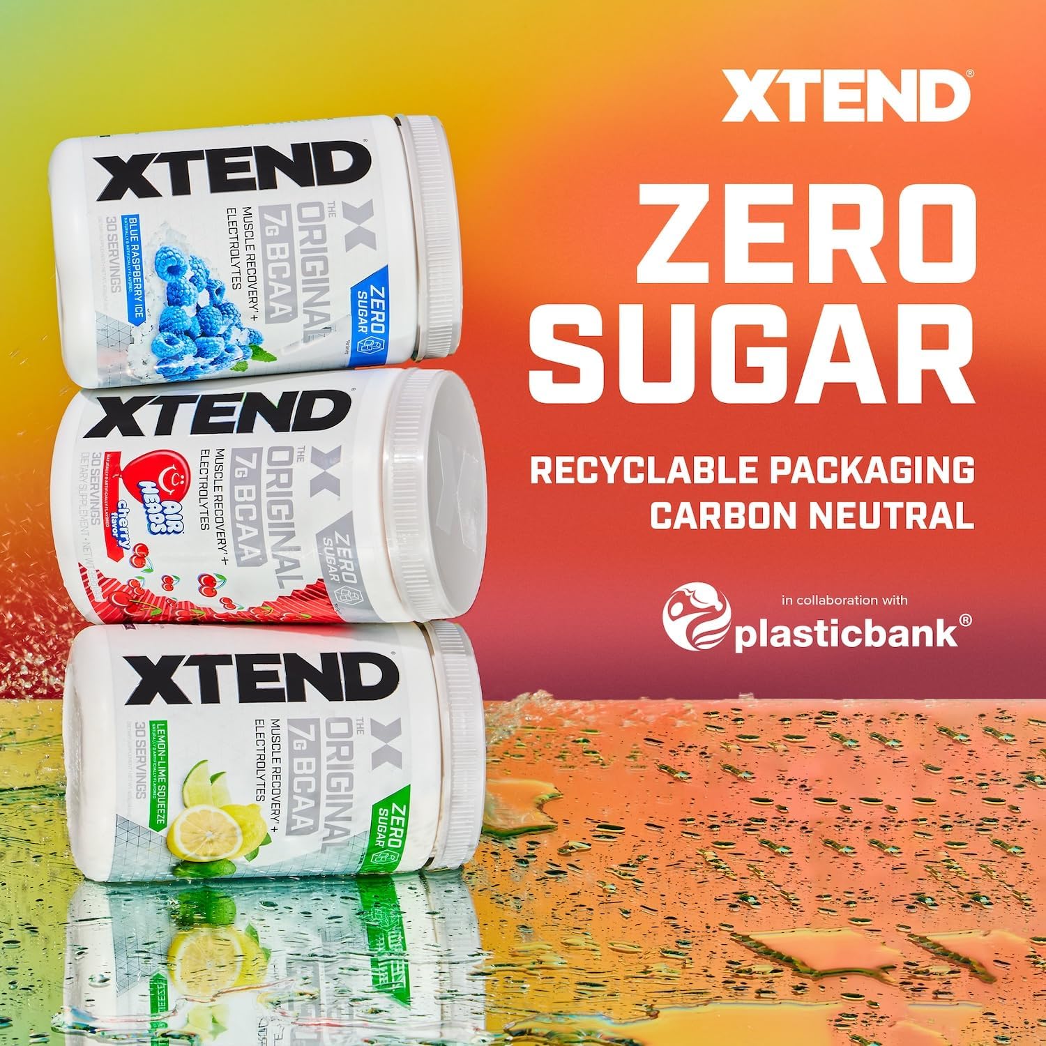 SamRock Supplements XTEND Original BCAA Powder 7g BCAA and 2.5g L-Glutamine, Sugar Free, 30 Servings