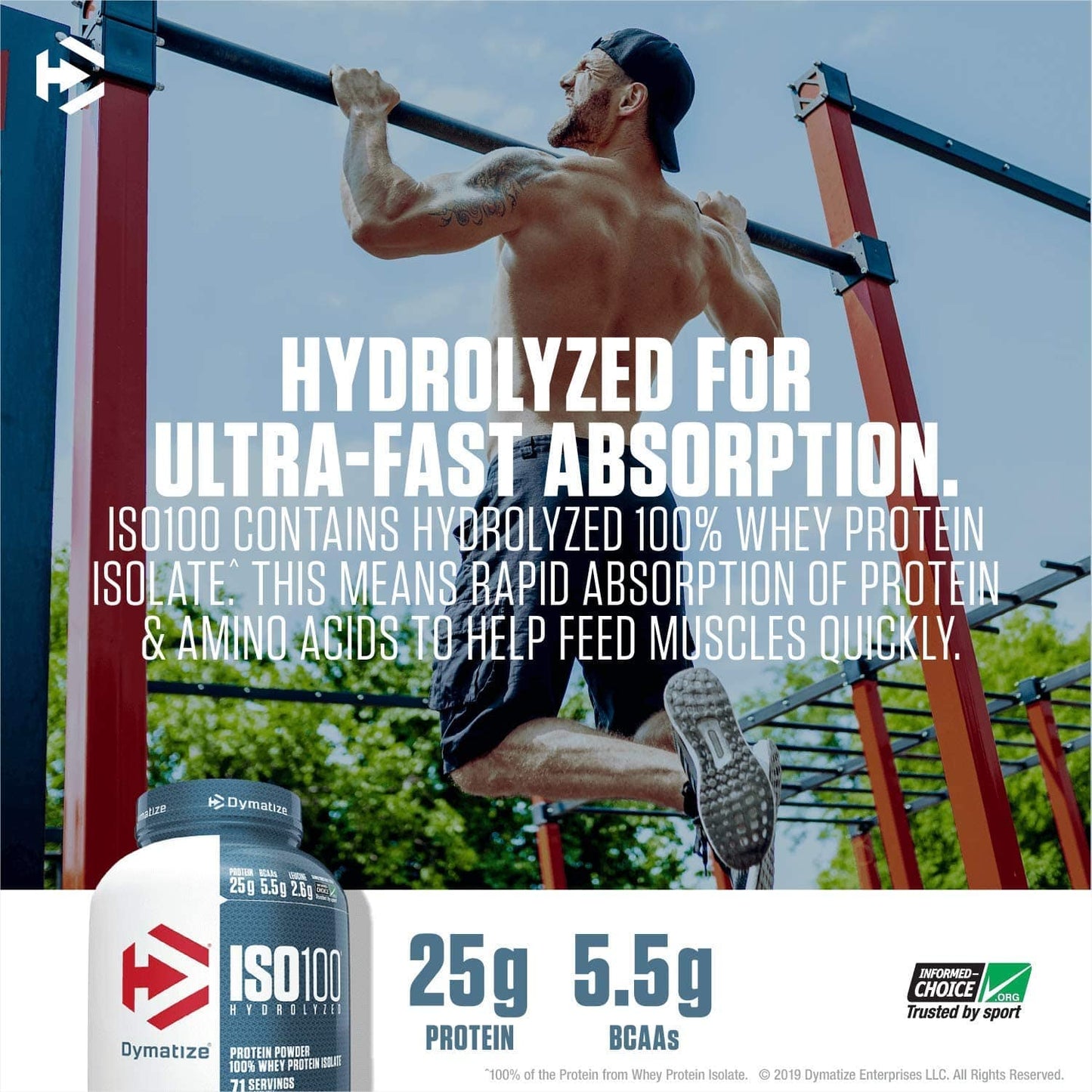 SamRock Supplements Dymatize ISO100 Hydrolyzed Protein Powder, 100% Whey Isolate Protein, 25g of Protein 1.3lb , 20 servings