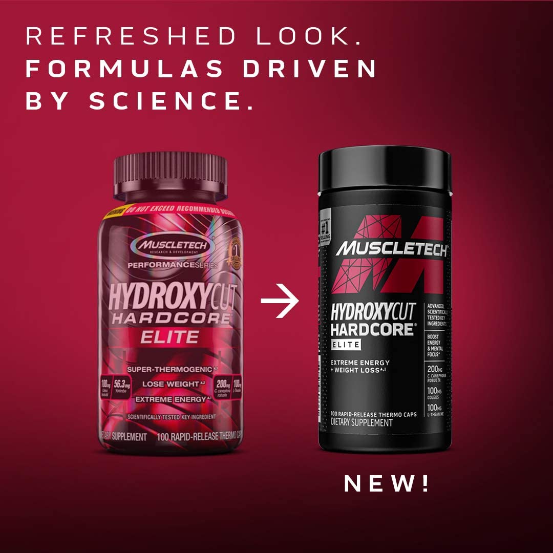 SamRock Supplements Hydroxycut Hardcore Elite | Maximum Intensity Supplement Pills | Focus + Energy Pills | 100 Pills