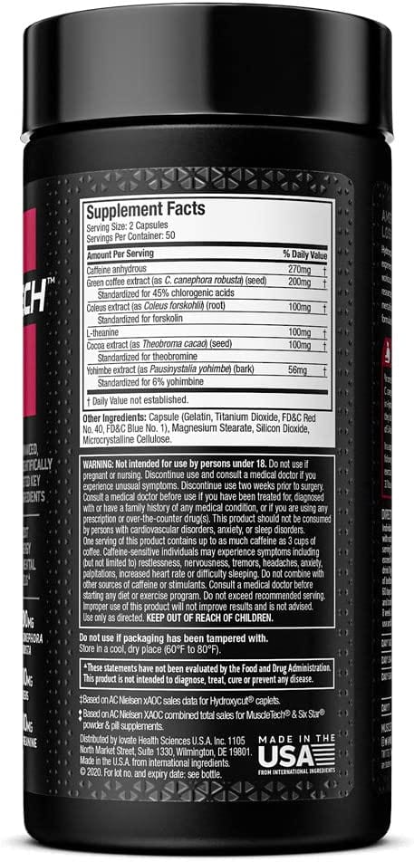 SamRock Supplements Hydroxycut Hardcore Elite | Maximum Intensity Supplement Pills | Focus + Energy Pills | 100 Pills