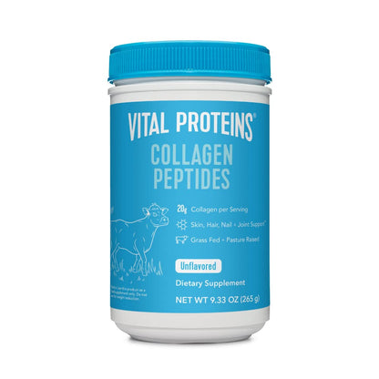 SamRock Supplements 10 oz Vital Proteins Collagen Peptides Powder, Promotes Hair, Nail, Skin, Bone and Joint Health, Unflavored