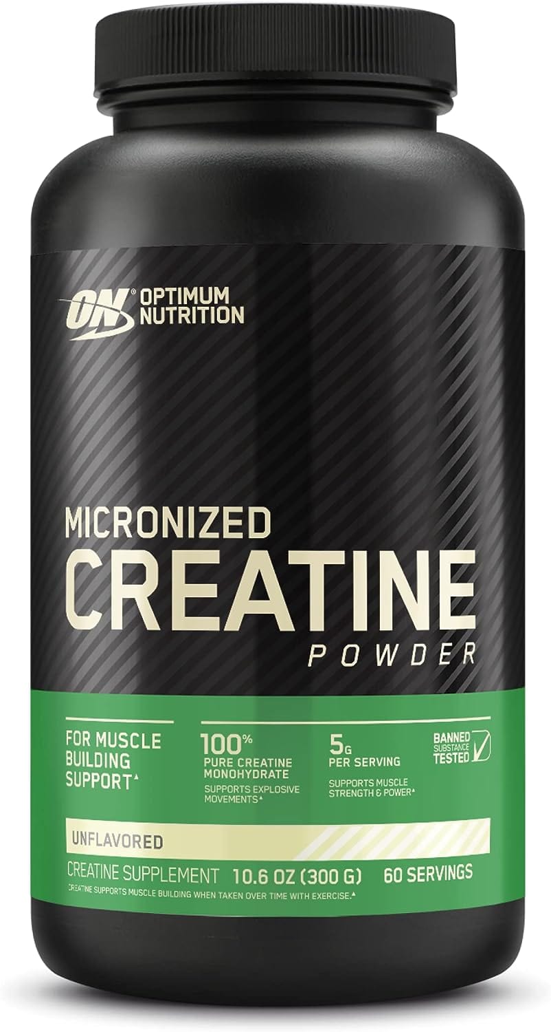 SamRock Supplements Optimum Nutrition Micronized Creatine Monohydrate Powder, Unflavored, Keto Friendly, 60 Servings