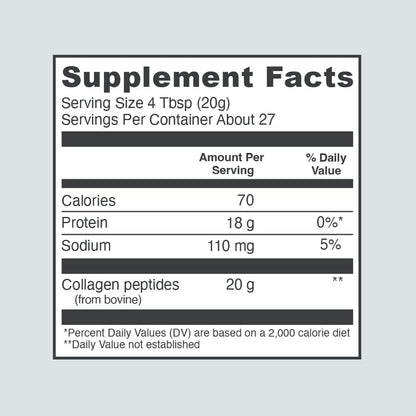 SamRock Supplements Vital Proteins Collagen Peptides Powder, Promotes Hair, Nail, Skin, Bone and Joint Health, Unflavored