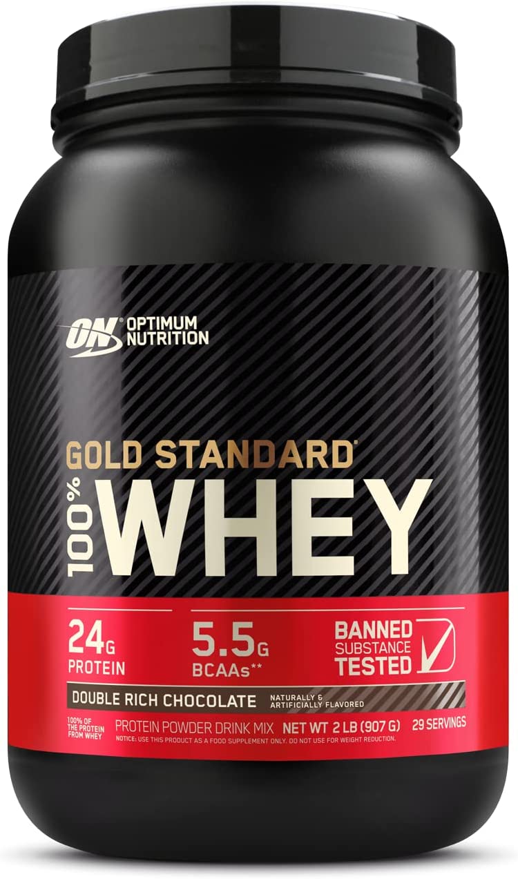 SamRock Supplements 2lb / Double Rich Chocolate Optimum Nutrition Gold Standard 100% Whey Protein Powder