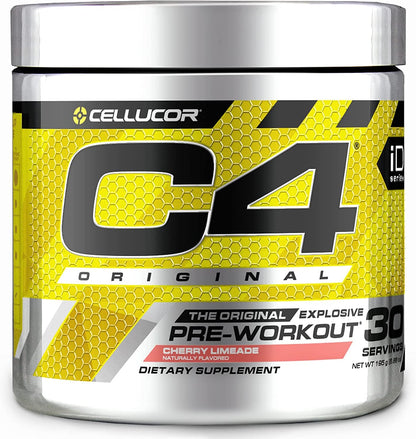 SamRock Supplements Cherry Limeade C4 Original Pre Workout Powder Fruit Punch  - 150mg Caffeine + Beta Alanine + Creatine - 30 Servings