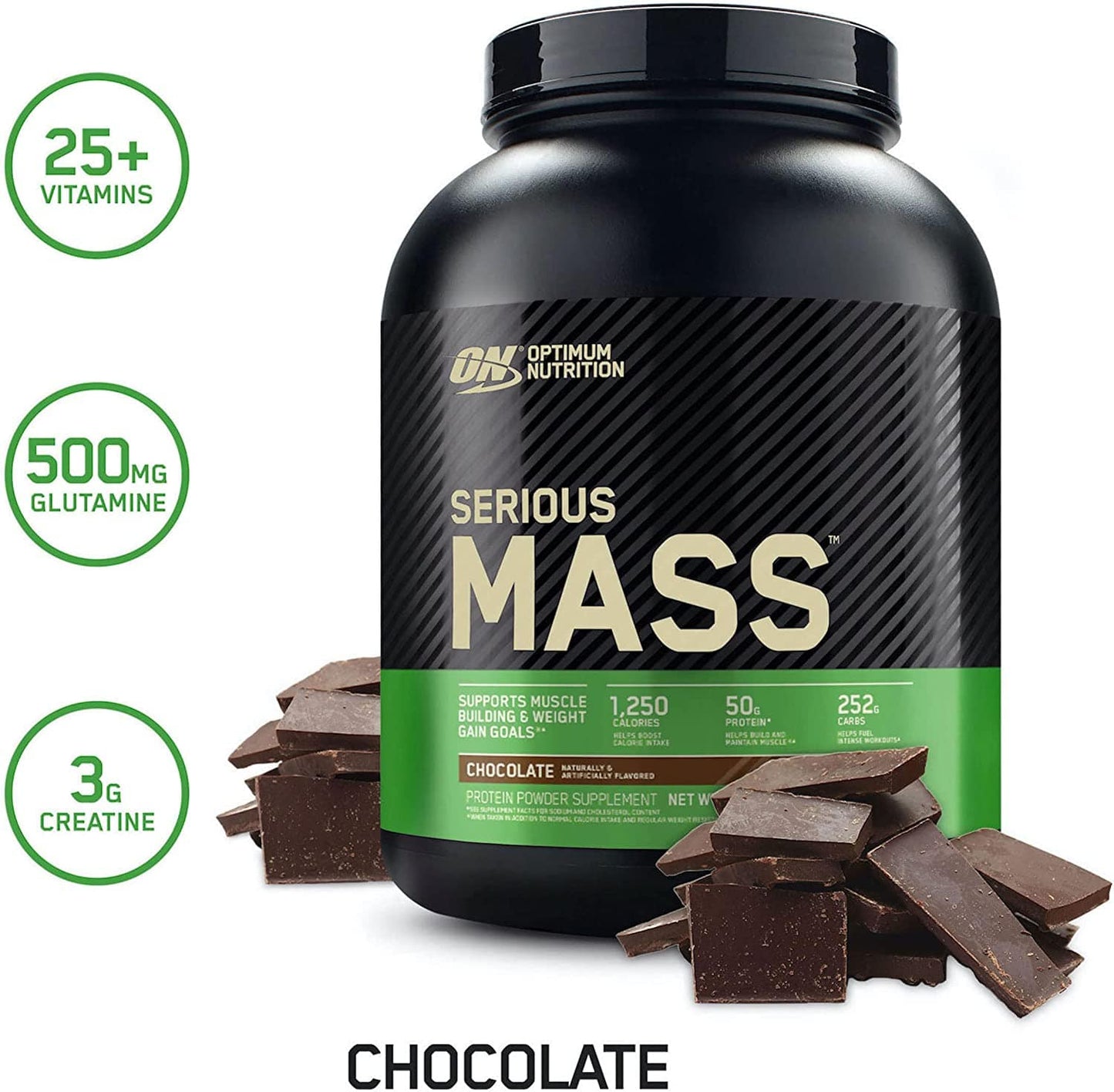 SamRock Supplements Chocolate Optimum Nutrition Serious Mass Weight Gainer Protein Powder, 6 Pound (Packaging May Vary)